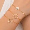 O1CN01FFo5pg25wje8RjsKF_3529117591-0-cib.jpg Stainless Steel Clover Butterfly Bracelet 1002115674776