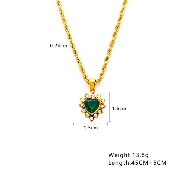 O1CN01FsasoN25wjRTZwBmg_3529117591-0-cib.jpg Stainless Steel Enamel Heart Necklace 755219394918