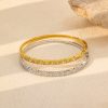 O1CN01G6Pape25wjcOGaEiD_3529117591-0-cib.jpg Stainless Steel Rhombus Zirconia Bangle 963860779295