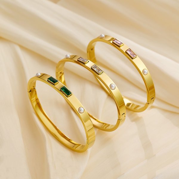 O1CN01GB0oWA25wjPo9GUSf_3529117591-0-cib.jpg Stainless Steel Screw Zirconia Bangle 740186299752