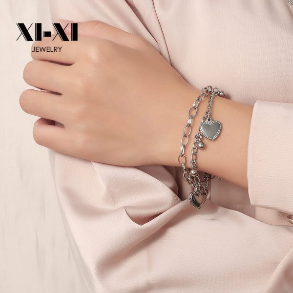 O1CN01Gkdw6425wjbkvyxfT_3529117591-0-cib.jpg Stainless Steel Heart Layered Bracelet 742952291729
