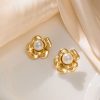 O1CN01GqEJGq25wjZYYbM9g_3529117591-0-cib.jpg Stainless Steel Flower Pearl Earrings 893538757491