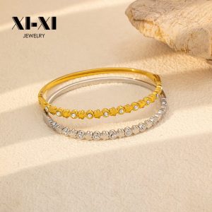Stainless Steel Star Zirconia Bangle 962806955694