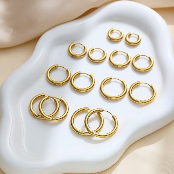 Stainless Steel Huggie Earrings 841683454848