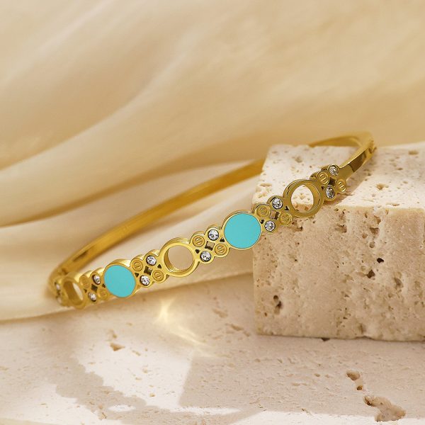 O1CN01HBCqVj25wjfwifkXg_3529117591-0-cib.jpg Stainless Steel Enamel Hollow Bangle 1052548804091