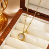 O1CN01HH7ROh25wjVPCy8Eq_3529117591-0-cib.jpg Stainless Steel Rhinestone Cat's Eye Necklace 816012303662