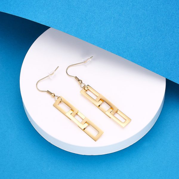 Stainless Steel Bar Drop Earrings 650572859443