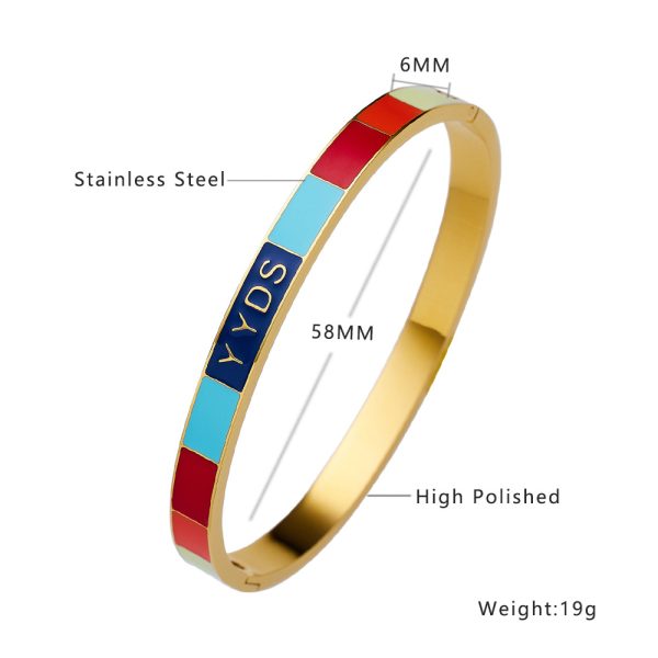 O1CN01Heu6Iw25wjbqkw9WZ_3529117591-0-cib.jpg Stainless Steel Enamel Bangle 743900510961