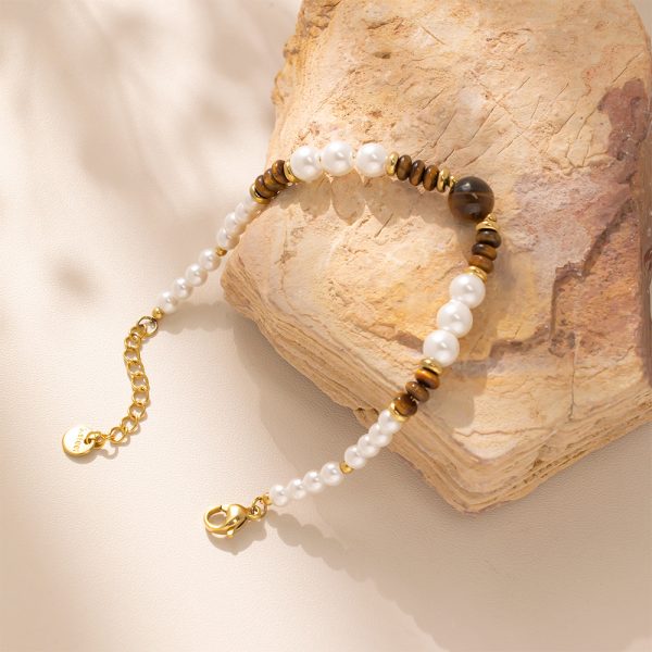 Stainless Steel Tigers Eye Bracelet 919099043115