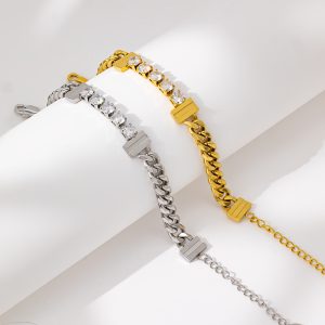 Stainless Steel Matte Cuban Bracelet 1003165808524