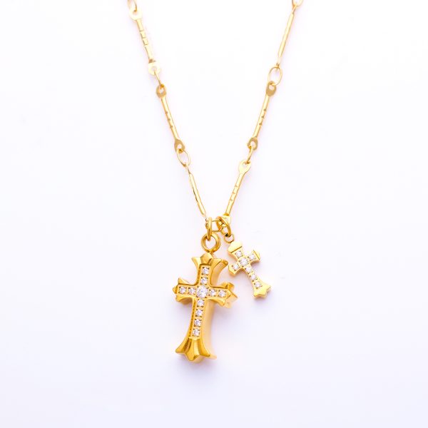 O1CN01I8hoNJ25wjasuG3Wc_3529117591-0-cib.jpg Stainless Steel Zirconia Cross Necklace 928485522441