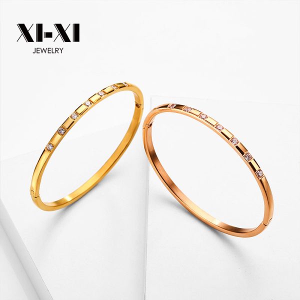 O1CN01INzvLW25wjbrZ4wPG_3529117591-0-cib.jpg Stainless Steel Slim Rhinestone Bangle 633552862294