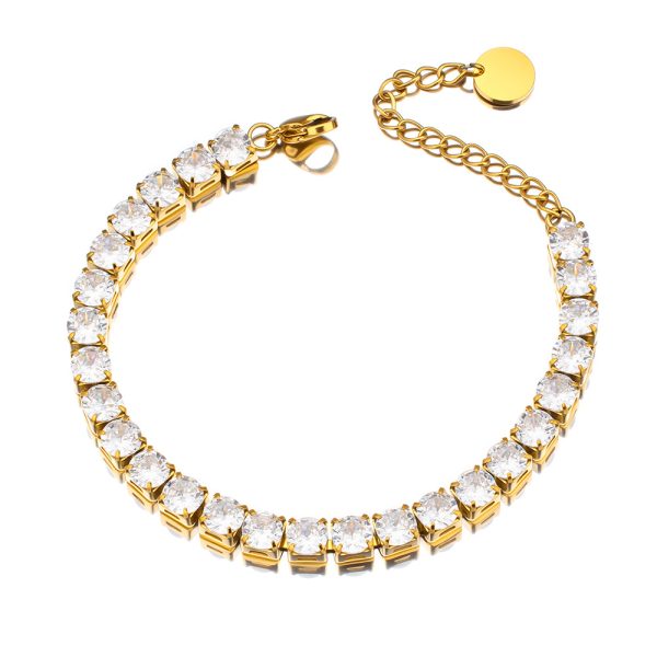 O1CN01IdCfoR25wje6Amcsr_3529117591-0-cib.jpg Stainless Steel Zirconia Chain Bracelet 1003167880907