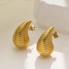 O1CN01IeuIXg25wjTNLdx5M_3529117591-0-cib.jpg Stainless Steel Teardrop Huggie Earrings 776029681804