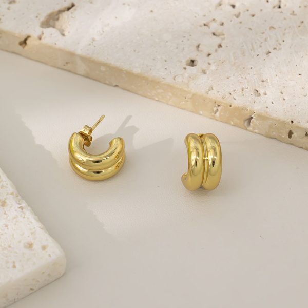O1CN01IiYAiX25wjZdZ6wNM_3529117591-0-cib.jpg Stainless Steel Double Hoop Earrings 895424701433