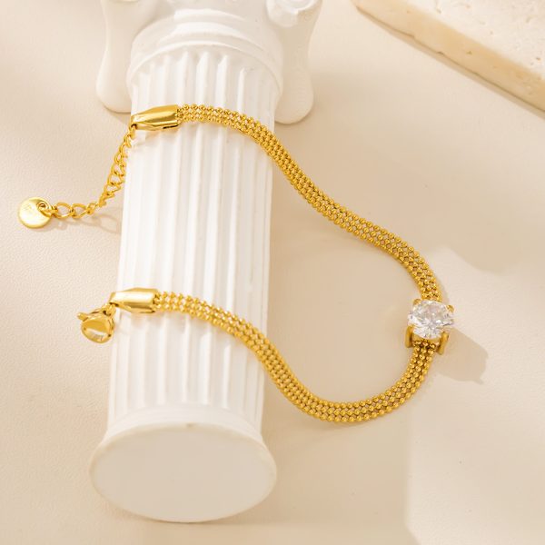 O1CN01It3SvV25wjbE0T2mz_3529117591-0-cib.jpg Stainless Steel Zirconia Bead Bracelet 939627980709