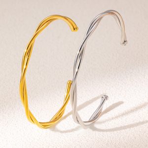 Stainless Steel Open C Bangle 1001329302446