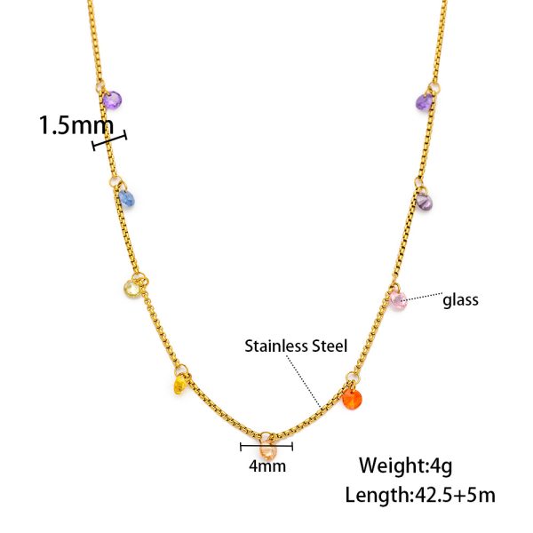 O1CN01JyGxmQ25wjbPw0lCu_3529117591-0-cib.jpg Stainless Steel Glass Teardrop Necklace 944315572598