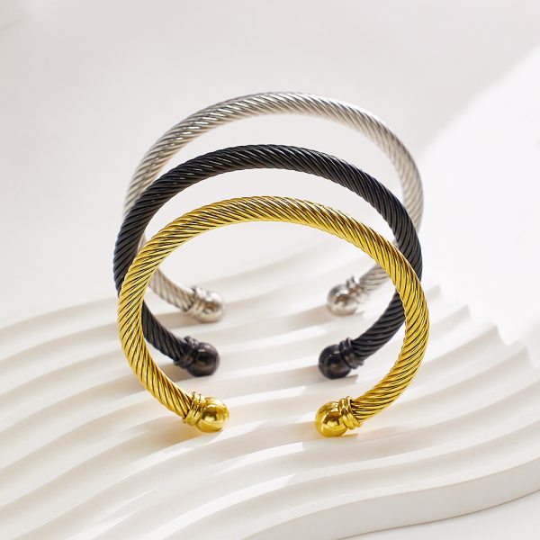O1CN01KHPEOH25wjdTfoFdd_3529117591-0-cib.jpg Stainless Steel Cable Open Bangle 682006941759