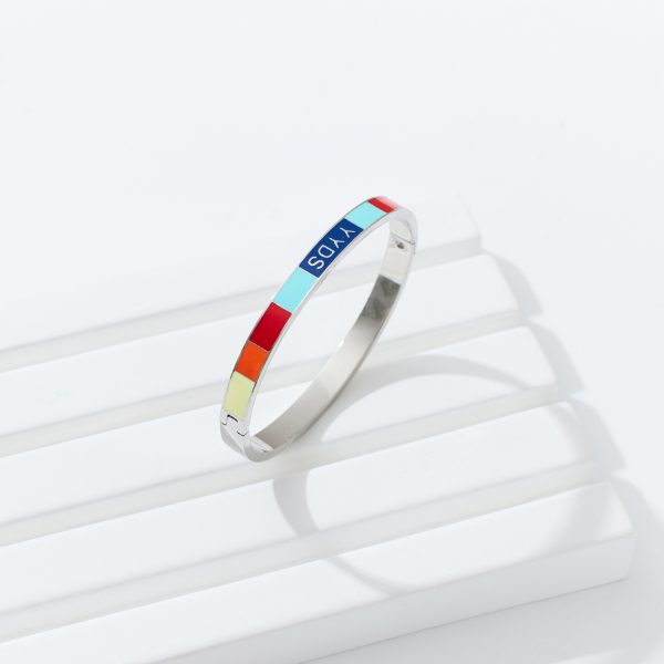 O1CN01KdBvSZ25wjQO1KcV6_3529117591-0-cib.jpg Stainless Steel Enamel Bangle 743900510961