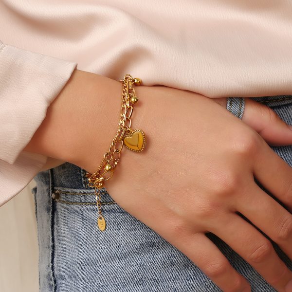 O1CN01Kjz0PK25wjPd9ke1X_3529117591-0-cib.jpg Stainless Steel Heart Charm Bracelet 738921514136