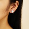 O1CN01KlRcso25wjRd2bmlS_3529117591-0-cib.jpg Stainless Steel Clover Shell Earrings 756940769071