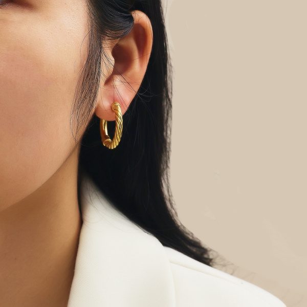O1CN01Kq6zZh25wjUj605uz_3529117591-0-cib.jpg Stainless Steel Twisted C Earrings 797927611503