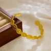 O1CN01L0D0xL25wjQyyZ5JX_3529117591-0-cib.jpg Stainless Steel Sunflower Coin Bracelet 749043705042
