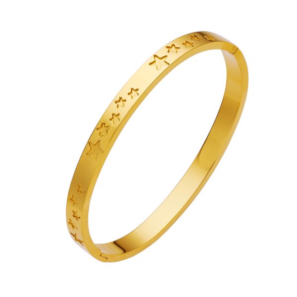 O1CN01LVgjKZ25wjNvuvtSc_3529117591-0-cib.jpg Stainless Steel Star Bangle 724613802869
