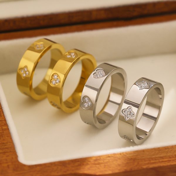 O1CN01LWcTzu25wjcjWczAP_3529117591-0-cib.jpg Stainless Steel Clover Zirconia Ring 973279758238