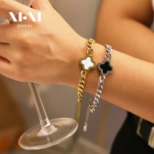 Stainless Steel Clover Shell Bracelet 955766597487
