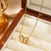 O1CN01MMS9zt25wjVT8eDS5_3529117591-0-cib.jpg Stainless Steel Mother of Pearl Butterfly Necklace 815216601227