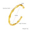 Stainless Steel Bamboo Open Bangle 724780767503