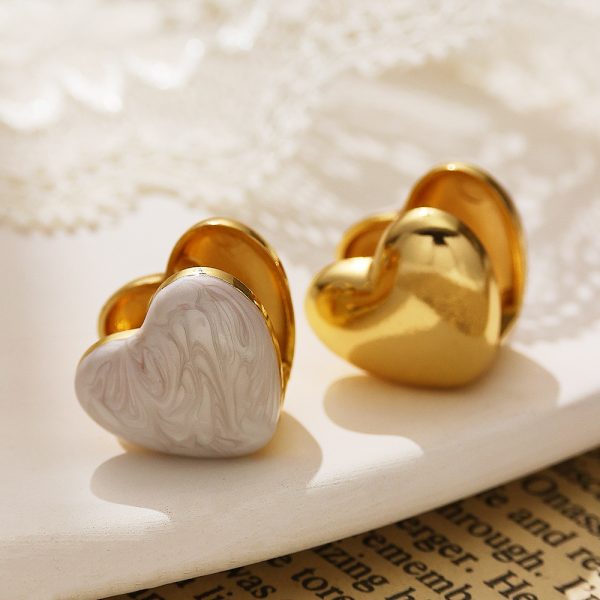 O1CN01MljJIU25wjUukx3iS_3529117591-0-cib.jpg Stainless Steel Enamel Heart Earrings 803223411030