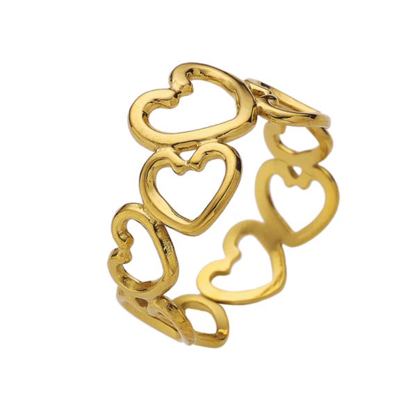 O1CN01MmUoN725wjd1mPmhn_3529117591-0-cib.jpg Stainless Steel Clover Heart Ring 981930324372