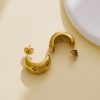 O1CN01Mo4pNs25wjNzGWm6Q_3529117591-0-cib.jpg Stainless Steel Zirconia Twist Hoop Earrings 724406200389