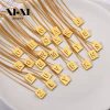 Stainless Steel Initial Letter Necklace 649513390379