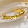 Stainless Steel Bamboo Open Bangle 1050839018998