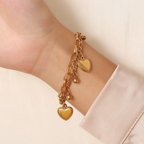 O1CN01NgAXIx25wjQ78q1Hp_3529117591-0-cib.jpg Stainless Steel Heart Layered Bracelet 742952291729