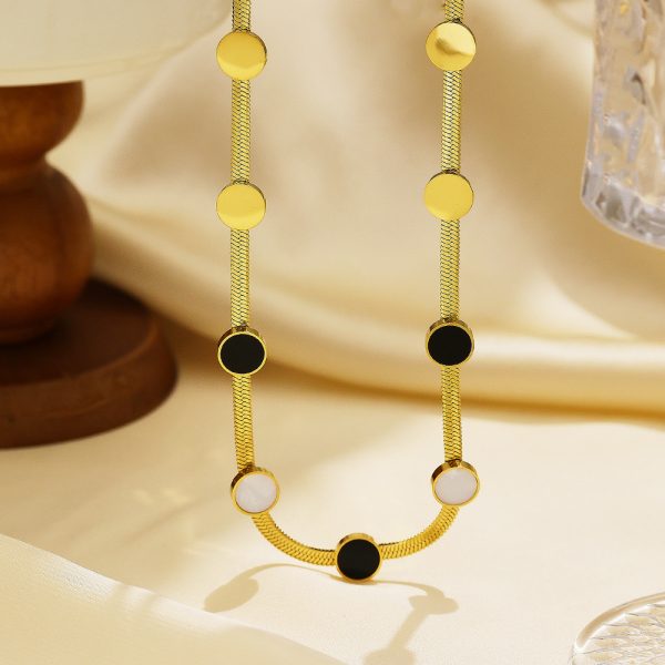 O1CN01NivRx225wjVyt5f0i_3529117591-0-cib.jpg Stainless Steel Mother of Pearl Round Necklace 823573276010