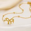 O1CN01OAryzh25wjVEBKSgE_3529117591-0-cib.jpg Stainless Steel Bow Necklace 809793137298