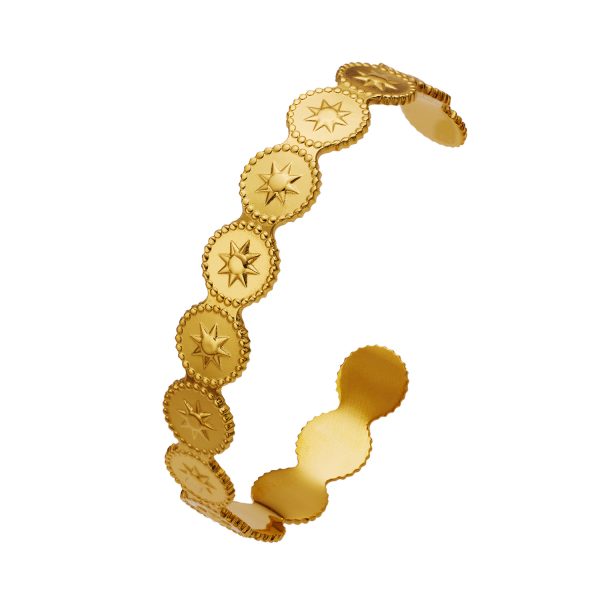 O1CN01OCIWCU25wjQtnnUwi_3529117591-0-cib.jpg Stainless Steel Sunflower Coin Bracelet 749043705042