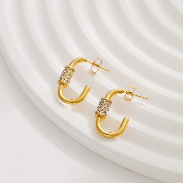 O1CN01OEUL2c25wjO05GE4G_3529117591-0-cib-3.jpg Stainless Steel Rhinestone Crescent Earrings 724369464612