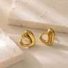 O1CN01OOTFkb25wjZXAX5ov_3529117591-0-cib.jpg Stainless Steel Heart Huggie Earrings 893584433213