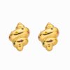 Stainless Steel Flower Stud Earrings 893318269047
