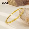Stainless Steel Clover Zirconia Bangle 959151458189