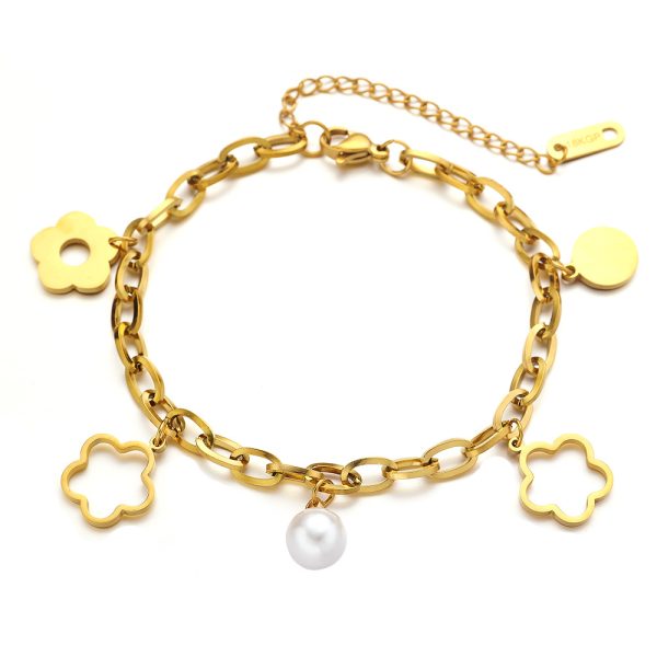 O1CN01PMYZq525wjUjWNoV7_3529117591-0-cib.jpg Stainless Steel Pearl Flower Bracelet 798767193233