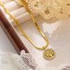 O1CN01PXpWUS25wjRUYw5Ai_3529117591-0-cib.jpg Stainless Steel Zirconia Double Layer Necklace 754852880311