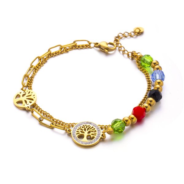 O1CN01PYF2hO25wjZa2S9vz_3529117591-0-cib.jpg Stainless Steel Tree of Life Bead Bracelet 894128437573