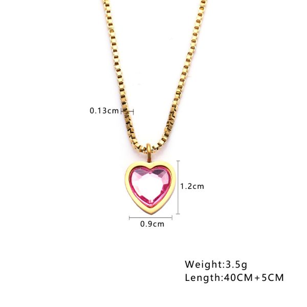 O1CN01PmoHAI25wjRTZe3tB_3529117591-0-cib.jpg Stainless Steel Enamel Heart Necklace 755219394918